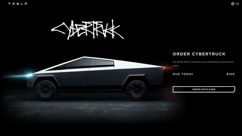 If you can't sell the demo, why build the product? Tesla is offering a refundable deposit of $100 to pre-order the Cybertruck.